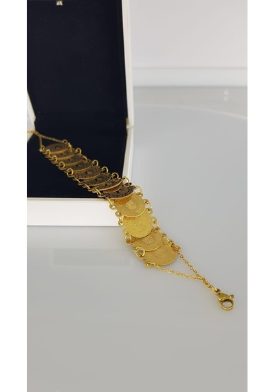 Atatürk Dizme Kuyum Model Çelik Bileklik Gold