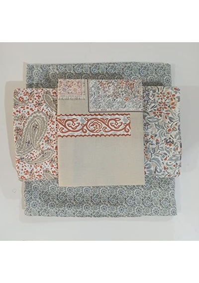 Kesmeli Tek Kişilik Yatak Örtüsü Takımı 160x220 Cm Su Yeşili Çok Renkli