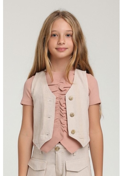 Xo Kids Kız Çocuk Yelek 9-13 Yaş 2523 Siyah