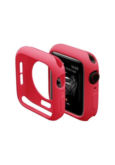 Apple Watch Uyumlu   44mm Silikon Alt Kasa - Kırmızı