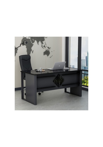 Prestij Ofis Masası Antrasit Royal Mermer, Modern Ve Şık Çalışma Masası Sandalye Dahil Değildir Antrasit - Royal Mermer Prestij Ofis Masası Antrasit Royal Mermer, Modern Ve Şık Çalışma Masası Sandalye Dahil Değildir Antrasit - Royal Mermer