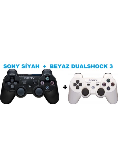 Sony PS3 Dualshock 3 Siyah Beyaz PS3 Kol