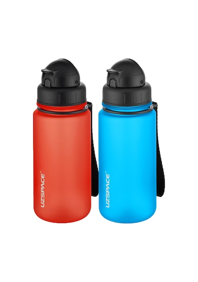 Uzspace 2'li Pipetli Tritan Matara Seti 400 Ml Fiftyfifty -3024seta Fantasyred-Turkuaz