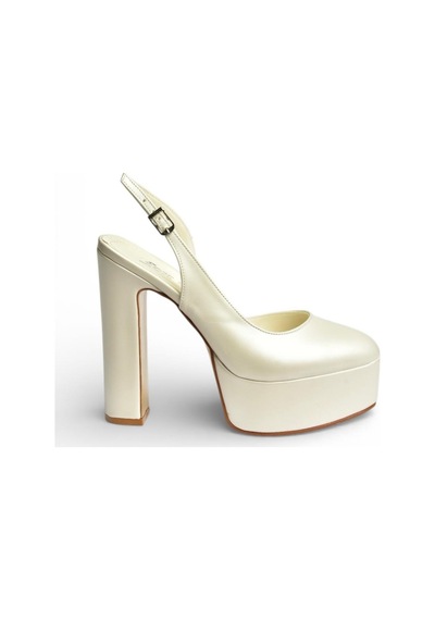 Fox Shoes Y246195109 Sedef Platform Kalın Topuklu Kadın Abiye Ayakkabı SEDEF