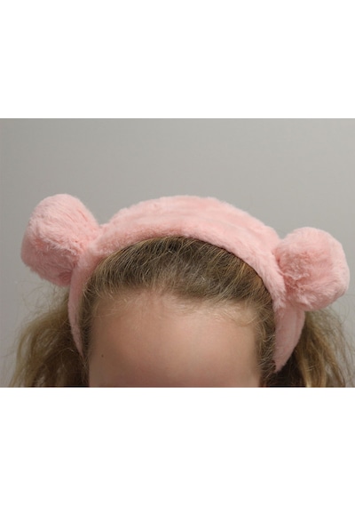 Toyaş Pon Pon Peluş Bandana Makyaj Spa Saç Bandı Beyaz Çok Renkli