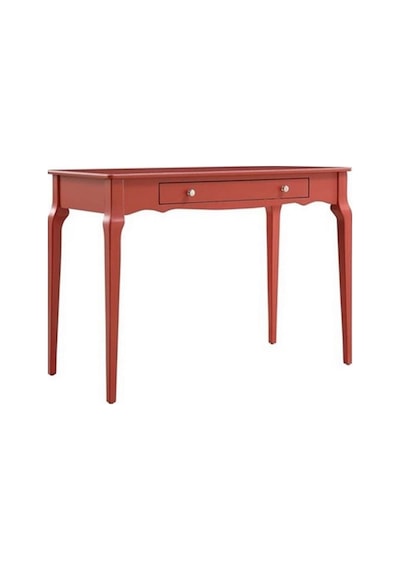 Wooding 120 Cm Masif Kırmızı Lake Bonamy Çalışma Masası Kırmızı