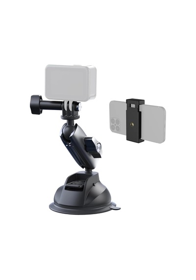 Alüminyum Vakumlu Kamera Tutucu 360 Döner Çift Mafsallı Crab Claw Kelepçe, Gopro, Djı Osmo, Insta360 Ve Cep Tel