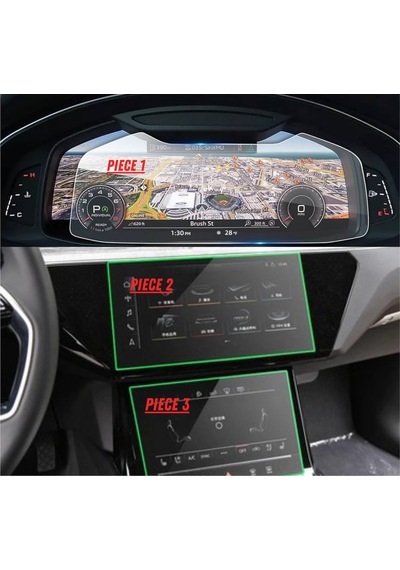 Audi Q7 2025 Hayalet Gösterge Ve Multimedya Çift Ekran Uyumlu Nano Ekran Koruyucu