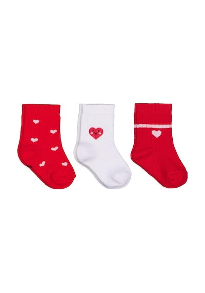 Civil Baby Kalp 3'lü 6- Bebek Kız Çorap Set - Standart