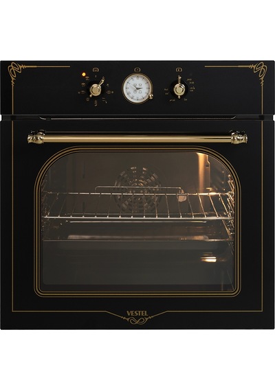 Vestel AF-7688 RS Rustik 70 L Ankastre Fırın Siyah