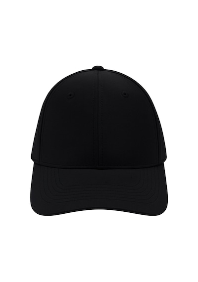 Perlotus Unisex Spor Kep Şapka Mikro Polyester Kumaş 6 Parça Ayarlanabilir Metal Tokalı Siyah
