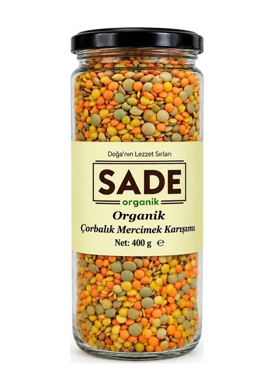 Sade Organik Çorbalık Mercimek Karışımı 400gr