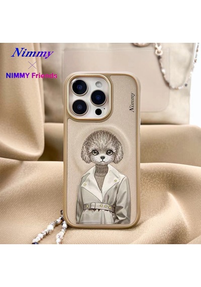 Samsung Uyumlu Galaxy S25 Ultra Magsafe 3d Gerçek Nakışlı Köpek Figürlü Fashion Kılıf Şeffaf