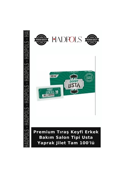 Premium Tıraş Keyfi Erkek Bakım Salon Tipi Usta Yaprak Jilet Tam 100'lü