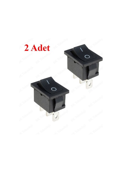 3 Pin Rocker On/off Işıksız Power Anahtar 2 Adet