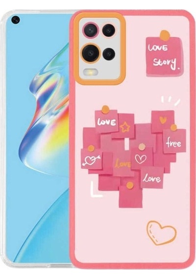 Oppo A54 4g Kılıf Zore M-fit Desenli Kapak Love Story No2