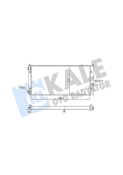 Vw Golf 3 Motor Radyatoru 1.8 1992-1997 Abs Acc Adz Kale 348240
