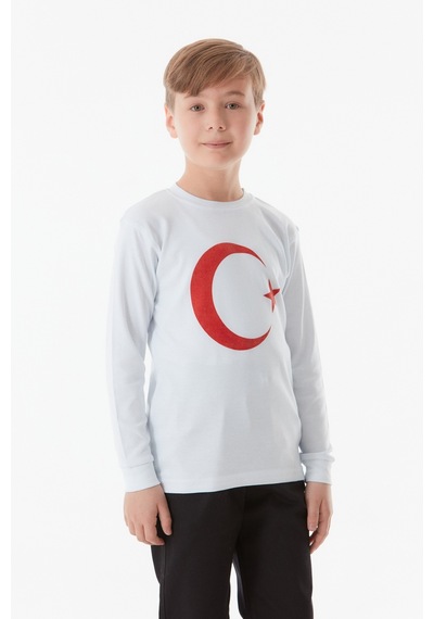 Fullamoda Türk Bayrağı Baskılı Çocuk Sweatshirt 24mcck1749207175-beyaz 24MCCK1749207175-Beyaz Fullamoda Türk Bayrağı Baskılı Çocuk Sweatshirt 24mcck1749207175-beyaz 24MCCK1749207175-Beyaz