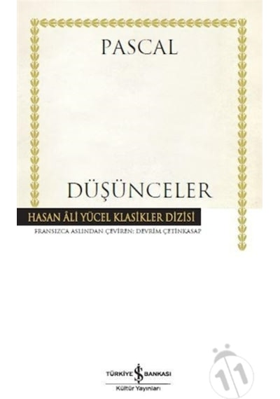 Düşünceler - Pascal - İş Bankası Kültür Yayınları