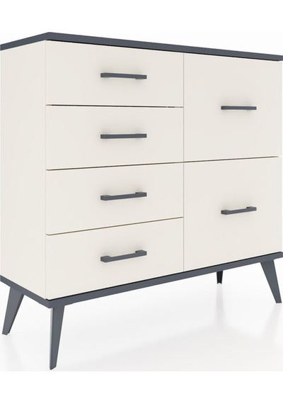 Arges Şifonyer 6 Çekmeceli 88x30x80 Aytaşı-antrasit/aytaşı Antrasit/aytaşı Arges Şifonyer 6 Çekmeceli 88x30x80 Aytaşı-antrasit/aytaşı Antrasit/aytaşı