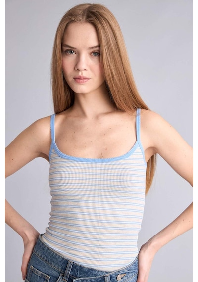 Defacto Fıtted U Yaka Fitilli Kaşkorse Atlet H5141ax26smgr256 Gri-gr256