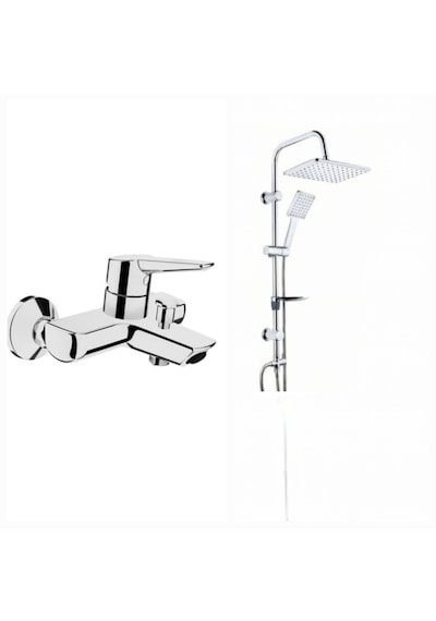 Artema Solid S A42444 Banyo Bataryası + Tema Carismo 53242 Tepe Duş Seti Krom