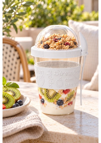 Emilahome Take'n Go 600 Ml Beslenme Kabı &yoğurt Kabı & Lunch Box Gri - 867618880 Gri