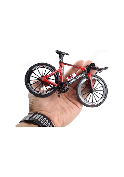 Craftivio Kırmızı Yüksek Kaliteli Metal 1:10 Ölçek Die Cast Model Bisiklet Çok Renkli