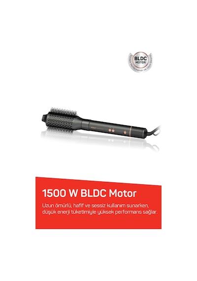 Ar5198 Revolution Line Bldc Ionic Hava Üflemeli Saç Şekillendirici 5 Başlık, 1500w, Antrasit