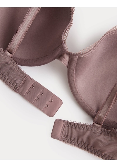 Marks & Spencer Dantelli Balenli Plunge Sütyen T33000318 Kahverengi