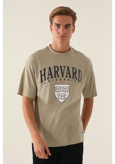 Harvard Veritas Açık Haki Erkek T-shirt 5274-42859 Açık Haki