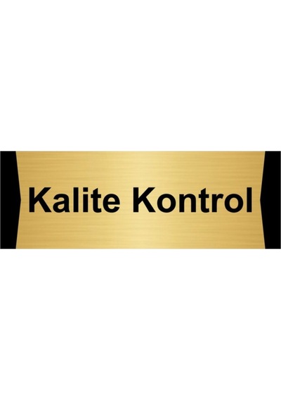 Son Kontrol 5x20cm Altın Renk Metal Yönlendirme Levhası