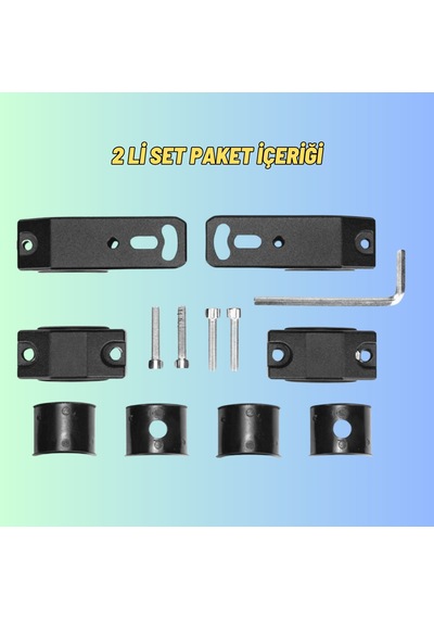 Motosiklet Gidon Koruma Demiri Sis Farı 2 Adet Montaj Ayağı Braket Alüminyum 18-32mm Ayarlanabilir