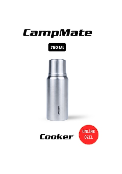 Cooker Campmate 750 Ml Paslanmaz Çelik Termos Ckr2105 Gümüş