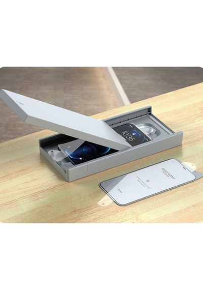 Apple Uyumlu   iPhone 12 Pro Max Kingkong Corning Glass Temperli Cam Ekran Koruy Siyah