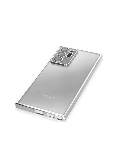 Samsung Galaxy Note 20 Ultra Uyumlu Kılıf Lensli Silikon - Gümüş