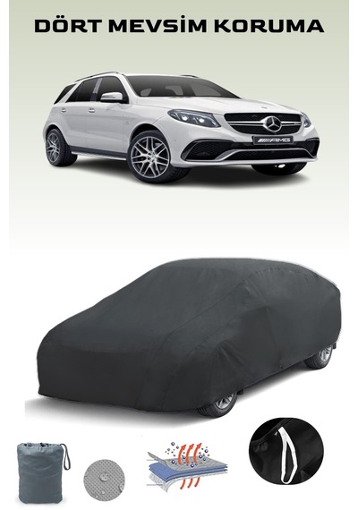 Siyah, Mercedes Gle W166 2015 - 2019, Araba Brandası, Oto Örtüsü, Araba Çadırı Siyah