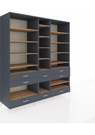 Kronos Dolap 19 Raflı 8 Çekmeceli 220x59x243 Antrasit-çam/antrasit Atlas Çam/antrasıt Kronos Dolap 19 Raflı 8 Çekmeceli 220x59x243 Antrasit-çam/antrasit Atlas Çam/antrasıt
