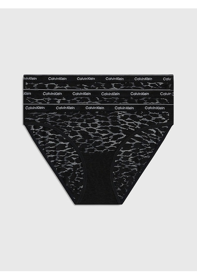 Calvin Klein Kadın 3'lü Bikini Külot-9115 Siyah