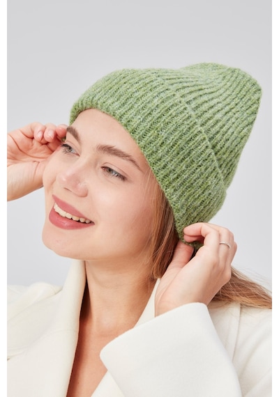 Derikem Basic Şık Standart Lüks Unisex Tiftik Bere Yeşil