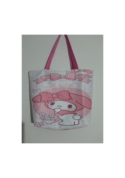 Owl Bag Sanrio Kawai - My Melody Desenli Tasarım Kumaş Omuz Çantası Pembe