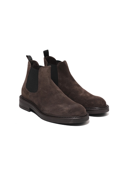Cacao Dark Brown Bot Erkek 1054 - Moss Dino Draghi Chelsea Boot Suede Kahverengi