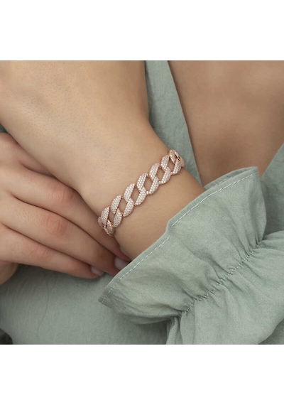 Gümüş Rose Taşlı Gurmet Bayan Gümüş Bileklik 39351245