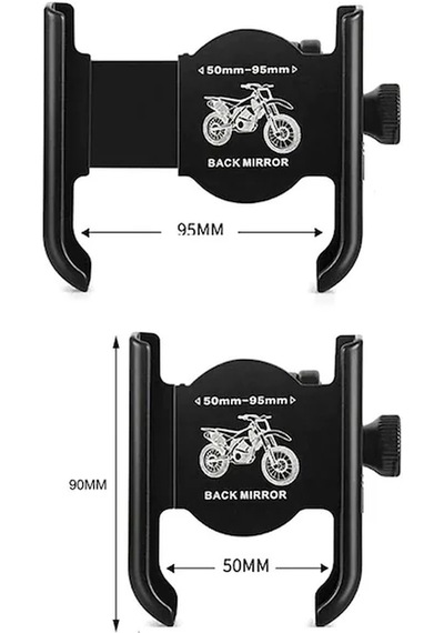 Gb Direksiyon Gidon Bağlantılı Motosiklet Telefon Tutucu Siyah