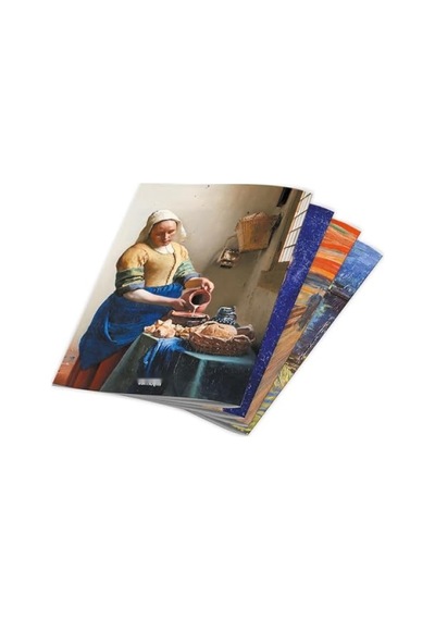 A5 4 Lü Kareli Defter Seti - Renkli Karton Kapak 124-Pembe