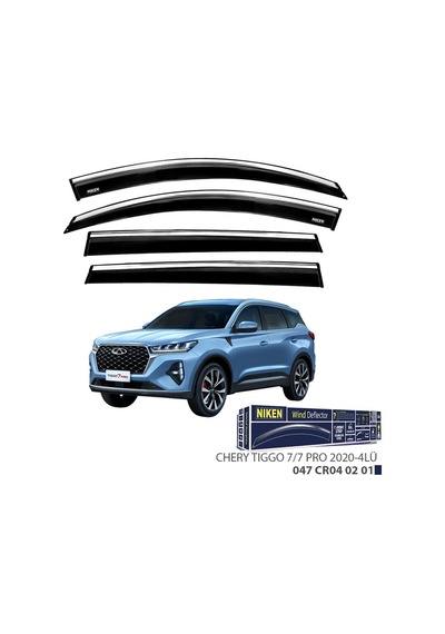 Chery Tiggo 7 Niken Kromlu Cam Rüzgarlığı 4lü Set 2020 ve Üstü