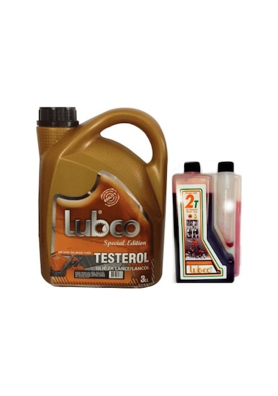 2T Ve Bıçkı Lubco Testere Zincir Yağı 3Lt+1 Lt Ölçekli Kırmızı 2T