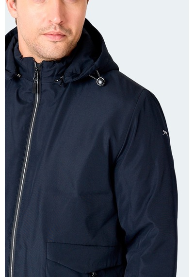Slazenger Gravel Erkek Kapüşonlu Lacivert Mont & Kaban