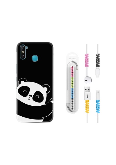 Infinix Smart 4 Kılıf Kablo Koruyuculu Bay Bay Panda 1784