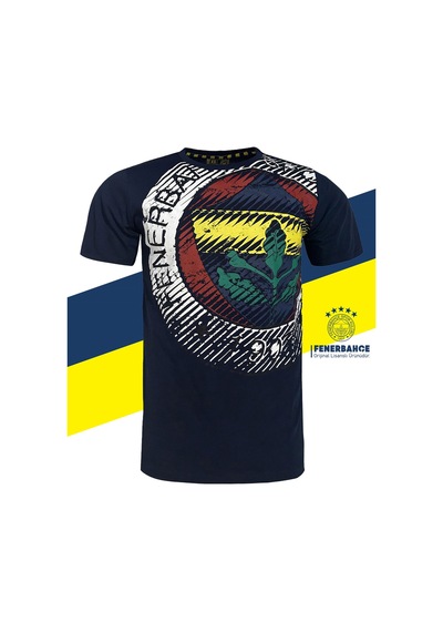 Fenerium Fenerbahçe Lisanslı Tribün 6 Renk Logolu Spor T-shirt Ahşap Kutulu Lacivert